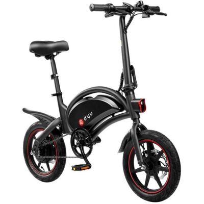 DYU D3F Elektrofahrrad, 250 W Motor, 36 V, 10 Ah Akku, faltbar, 14 Zoll, Schwarz DYU D3F Elektrofahrrad, 250 W Motor, 36 V, 10 Ah Akku, faltbar, 14 Zoll, Schwarz