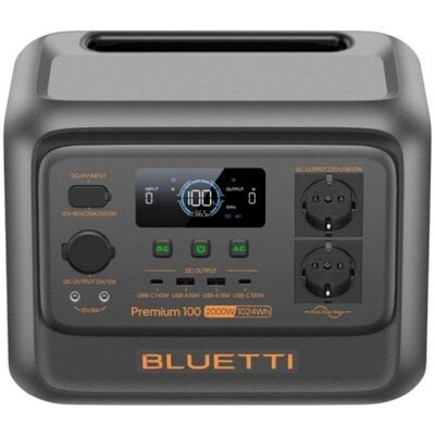 Energie-Station BLUETTI Premium 100 V2 1024Wh 2 AC 9 DC USB LiFePO4 LCD-Display Solarladegerät Energie-Station BLUETTI Premium 100 V2 1024Wh 2 AC 9 DC USB LiFePO4 LCD-Display Solarladegerät