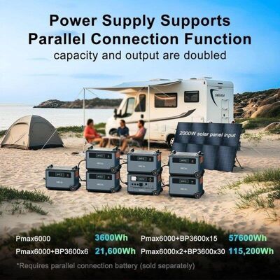 Energie-Station OSCAL BP3600 3600Wh LiFePO4 Batterie Kompatibel PowerMax 6000 Energie-Station OSCAL BP3600 3600Wh LiFePO4 Batterie Kompatibel PowerMax 6000