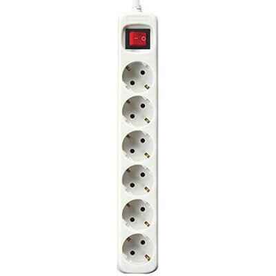 Silver Electronics 9636 Verlängerung - 6 Steckdosen, 1,5 m, Weiß Silver Electronics 9636 Verlängerung - 6 Steckdosen, 1,5 m, Weiß