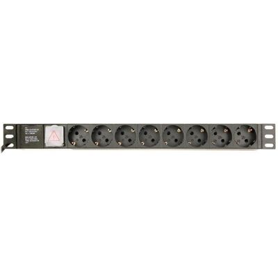 Steckdosenleiste Gembird EG-PDU-014-C14 8 Steckplätze Aluminium 1U Schuko Schutz Steckdosenleiste Gembird EG-PDU-014-C14 8 Steckplätze Aluminium 1U Schuko Schutz
