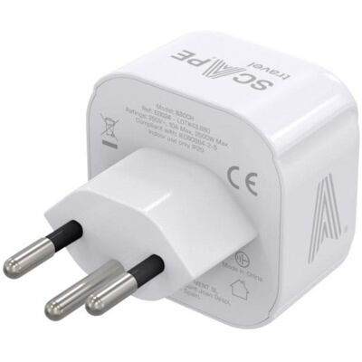 scape-travel Reiseadapter Schuko Europa zu Schweiz Kompakt Typ C F Multistecker 250V 15A 3450W scape-travel Reiseadapter Schuko Europa zu Schweiz Kompakt Typ C F Multistecker 250V 15A 3450W