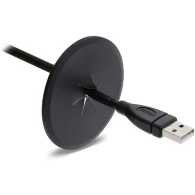 Kabeldurchführung Delock rund Silikon 65 mm schwarz ABS Kabeldurchführung Delock rund Silikon 65 mm schwarz ABS