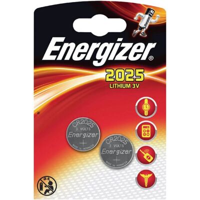Energizer Lithiumbatterien CR2025 2 Einheiten Energizer Lithiumbatterien CR2025 2 Einheiten
