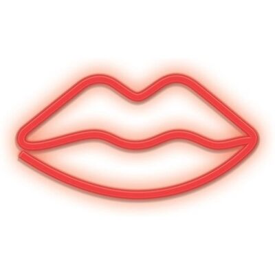 Forever Neon Led Light Lips Rot Forever Neon Led Light Lips Rot