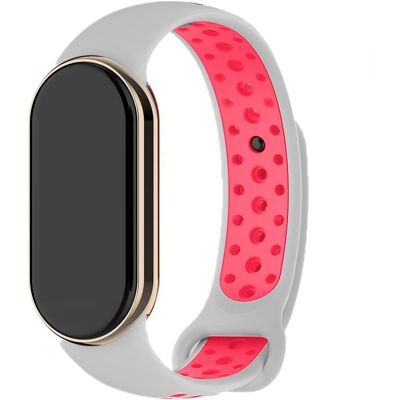 Xiaomi Xiaomi Smart Band 8/9 Sport Grau/Rosa Ersatzarmband Xiaomi Xiaomi Smart Band 8/9 Sport Grau/Rosa Ersatzarmband
