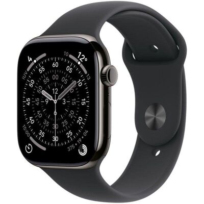 Apple Watch Series 11 GPS + Cellular 5G 46mm Retina OLED Titan S/M Schwarz Wasserdicht IP6X SpO2 Pulsmesser Schlafmonitor SOS Apple Watch Series 11 GPS + Cellular 5G 46mm Retina OLED Titan S/M Schwarz Wasserdicht IP6X SpO2 Pulsmesser Schlafmonitor SOS