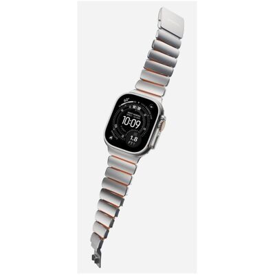 Armband Nomad Stratos Band für Apple Watch Ultra 1-11 und SE Titan Natur Armband Nomad Stratos Band für Apple Watch Ultra 1-11 und SE Titan Natur
