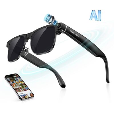 Blackview Bv200 Smart Glasses Kamera KI Bluetooth 6.0 Übersetzer Schwarz Blackview Bv200 Smart Glasses Kamera KI Bluetooth 6.0 Übersetzer Schwarz