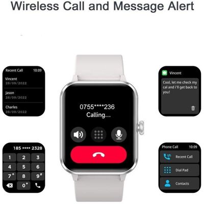 Blackview Smart Watch Bluetooth 5.3 1,85'' Grau Armband S/M Wechselbar Blackview Smart Watch Bluetooth 5.3 1,85'' Grau Armband S/M Wechselbar