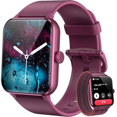 Blackview Smart Watch Bluetooth 5.3 1,85'' Rot Armband S/M Blackview Smart Watch Bluetooth 5.3 1,85'' Rot Armband S/M