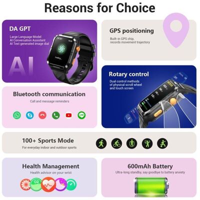 Blackview W10 Bluetooth GPS 1,83'' Schwarz Sportuhr Wasserdicht Blackview W10 Bluetooth GPS 1,83'' Schwarz Sportuhr Wasserdicht