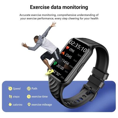 Blackview Sports Watch Bluetooth 1,47'' Schwarz Silikonarmband Blackview Sports Watch Bluetooth 1,47'' Schwarz Silikonarmband