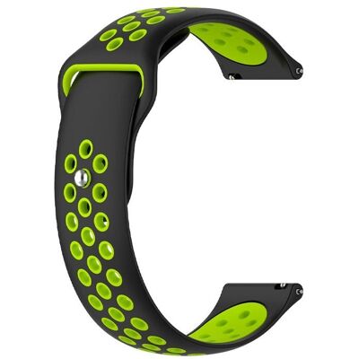 Cooles Universalarmband 22 mm Gummi Schwarz-Grün Amazfit GTR / Stratos / Huawei / Samsung / COOL Bristol / Sunset Cooles Universalarmband 22 mm Gummi Schwarz-Grün Amazfit GTR / Stratos / Huawei / Samsung / COOL Bristol / Sunset