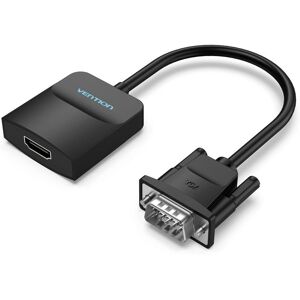 Vention ACNBB VGA-Stecker auf HDMI-Buchse-Konverterkabel mit Audio 1080p 60 Hz, 15 cm, Schwarz Vention ACNBB VGA-Stecker auf HDMI-Buchse-Konverterkabel mit Audio 1080p 60 Hz, 15 cm, Schwarz