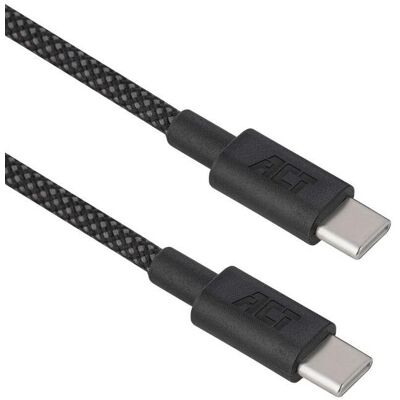 USB-C zu USB-C Kabel ACT 2 m 60 W USB 2.0 schwarz USB-C zu USB-C Kabel ACT 2 m 60 W USB 2.0 schwarz