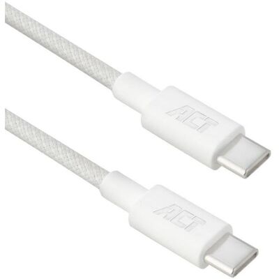 USB-C zu USB-C Kabel ACT 60W 1m Weiß USB-C zu USB-C Kabel ACT 60W 1m Weiß