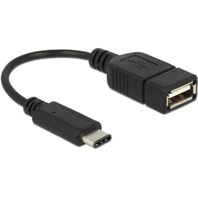 Adapter USB Delock 65579 USB-C auf USB-A 2.0 15 cm Schwarz Adapter USB Delock 65579 USB-C auf USB-A 2.0 15 cm Schwarz
