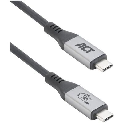 ACT USB4 80 Gbps Thunderbolt 5 240 W USB-Typ-C Kabel 1,5 m ACT USB4 80 Gbps Thunderbolt 5 240 W USB-Typ-C Kabel 1,5 m