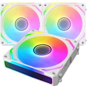 xigmatek Zusatzlüfter 3x120mm ARGB 800-2000RPM mit modularen Kabeln und LED Hub, weiß xigmatek Zusatzlüfter 3x120mm ARGB 800-2000RPM mit modularen Kabeln und LED Hub, weiß