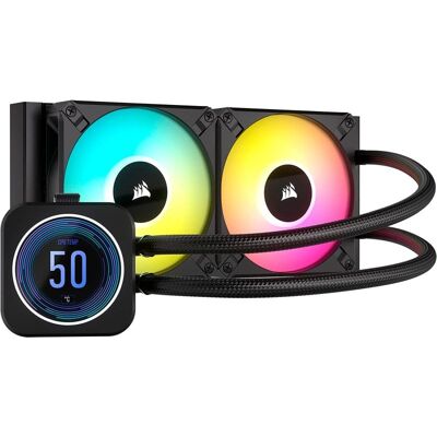 Corsair iCUE H100i ELITE LCD XT Flüssigkeitskühlungsset 240 mm Schwarz Corsair iCUE H100i ELITE LCD XT Flüssigkeitskühlungsset 240 mm Schwarz