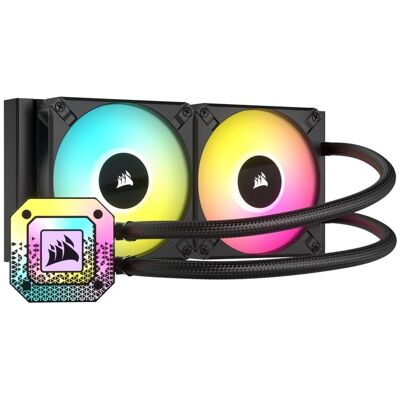 Corsair iCUE H100i Elite Capellix XT Flüssigkeitskühlsatz, 240 mm, Schwarz Corsair iCUE H100i Elite Capellix XT Flüssigkeitskühlsatz, 240 mm, Schwarz