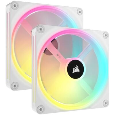 Corsair ICUE Link QX140 RGB 2x 140mm PWM Lüfter Erweiterungskit weiß Corsair ICUE Link QX140 RGB 2x 140mm PWM Lüfter Erweiterungskit weiß