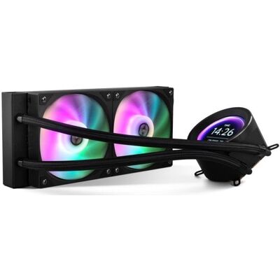 NOX Hummer X-240 LCD Flüssigkeitskühlung 2 RGB Lüfter 240mm Kupferbasis NOX Hummer X-240 LCD Flüssigkeitskühlung 2 RGB Lüfter 240mm Kupferbasis