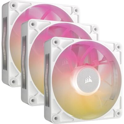 Corsair iCUE LINK RX120 MAX RGB Dreifach-Lüfterpaket PWM 120 mm, Weiß Corsair iCUE LINK RX120 MAX RGB Dreifach-Lüfterpaket PWM 120 mm, Weiß
