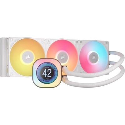 Flüssigkeitskühlung Corsair iCUE LINK TITAN 360 RX LCD 360mm 3 Lüfter Weiß Flüssigkeitskühlung Corsair iCUE LINK TITAN 360 RX LCD 360mm 3 Lüfter Weiß