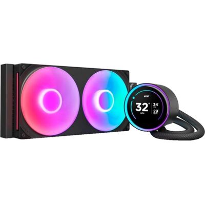 NZXT Kraken Elite 280 RGB Flüssigkeitskühlsatz mit 280-mm-IPS-Display, schwarz NZXT Kraken Elite 280 RGB Flüssigkeitskühlsatz mit 280-mm-IPS-Display, schwarz