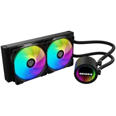 Flüssigkeitskühlung Genesis NLG-2319 2 Lüfter RGB Multicolor Schwarz Flüssigkeitskühlung Genesis NLG-2319 2 Lüfter RGB Multicolor Schwarz