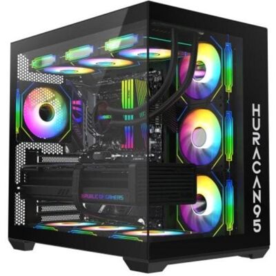 supra-gaming Gehäuse SUPRA GAMING HURACAN95 ARGB Schwarz mit 4x 120 mm ARGB Lüfter und Glasfront supra-gaming Gehäuse SUPRA GAMING HURACAN95 ARGB Schwarz mit 4x 120 mm ARGB Lüfter und Glasfront