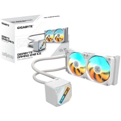 Refrigeración Líquida Gigabyte Gaming 240 ICE 240mm 2 Lüfter ARGB Weiß Refrigeración Líquida Gigabyte Gaming 240 ICE 240mm 2 Lüfter ARGB Weiß