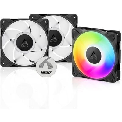 Ventilator Zusatz Arctic P12 Pro A-RGB 120mm 3000RPM PWM 3er Pack Schwarz Ventilator Zusatz Arctic P12 Pro A-RGB 120mm 3000RPM PWM 3er Pack Schwarz