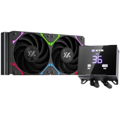 Refrigeración Líquida xyz HYDROTEMP 240mm 2 Vortex PRO A-RGB Lüfter LCD Refrigeración Líquida xyz HYDROTEMP 240mm 2 Vortex PRO A-RGB Lüfter LCD