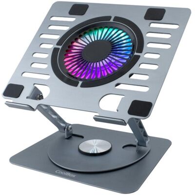 Kühlbasis Coolbox CoolAir 1VRGB mit Lüfter und RGB-Beleuchtung für Laptops bis 17 Zoll Kühlbasis Coolbox CoolAir 1VRGB mit Lüfter und RGB-Beleuchtung für Laptops bis 17 Zoll