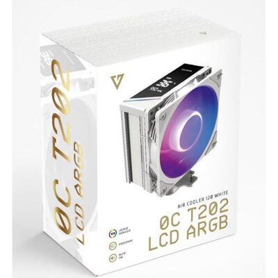 Kühlung Luft Modecom Socket AM4 AM5 LGA1200 120mm Volcano 0C T202 ARGB LCD Kühlung Luft Modecom Socket AM4 AM5 LGA1200 120mm Volcano 0C T202 ARGB LCD