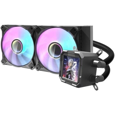 Flüssigkeitskühlung darkFlash DV240S 240mm 2 Lüfter LED Multicolor Flüssigkeitskühlung darkFlash DV240S 240mm 2 Lüfter LED Multicolor
