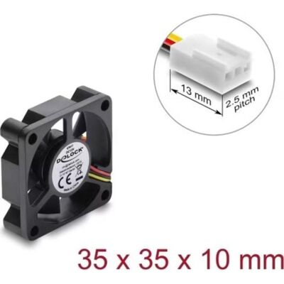 Kühlung Luft Delock 12 V 35x35x10 mm Kompakt Schwarz PC Lüfter Kühlung Luft Delock 12 V 35x35x10 mm Kompakt Schwarz PC Lüfter