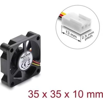 Kühlung Luft Delock 5 V 35x35x10 mm Kompakter Schwarzer Lüfter Kühlung Luft Delock 5 V 35x35x10 mm Kompakter Schwarzer Lüfter