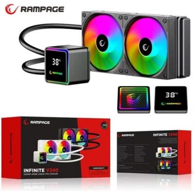 Flüssigkeitskühlung Rampage INFINITE V240 240mm 2 Lüfter ARGB Flüssigkeitskühlung Rampage INFINITE V240 240mm 2 Lüfter ARGB
