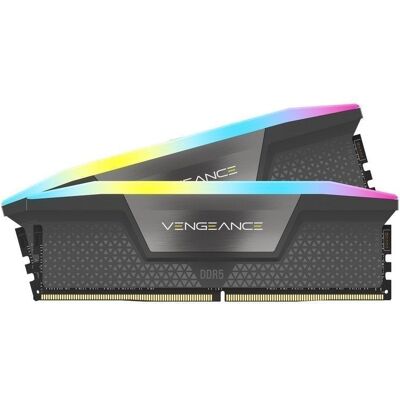 Corsair Vengeance RGB DDR5 6000 MHz 32 GB 2 x 16 GB CL36 Arbeitsspeicher, Dual AMD EXPO und Intel XMP Corsair Vengeance RGB DDR5 6000 MHz 32 GB 2 x 16 GB CL36 Arbeitsspeicher, Dual AMD EXPO und Intel XMP
