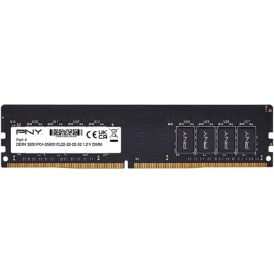 Arbeitsspeicher RAM PNY 8GB DDR4 3200MHz CL22 DIMM 288 Pins 1.2V Arbeitsspeicher RAM PNY 8GB DDR4 3200MHz CL22 DIMM 288 Pins 1.2V