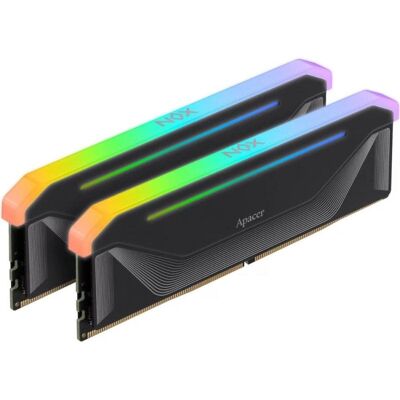 Arbeitsspeicher RAM Apacer AH5U32G60C622NBAA-2 32GB 2x16GB DDR5 6000MHz CL38 RGB Schwarz Arbeitsspeicher RAM Apacer AH5U32G60C622NBAA-2 32GB 2x16GB DDR5 6000MHz CL38 RGB Schwarz