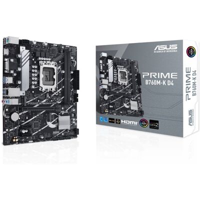 ASUS PRIME B760M-K D4 Intel B760 LGA 1700 micro ATX ASUS PRIME B760M-K D4 Intel B760 LGA 1700 micro ATX