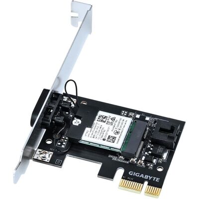 Netzwerkkarte Gigabyte GC-WIFI6E PCI Express 4.0 x1 Wi-Fi 6E Bluetooth 5.2 1200 Mbps Netzwerkkarte Gigabyte GC-WIFI6E PCI Express 4.0 x1 Wi-Fi 6E Bluetooth 5.2 1200 Mbps
