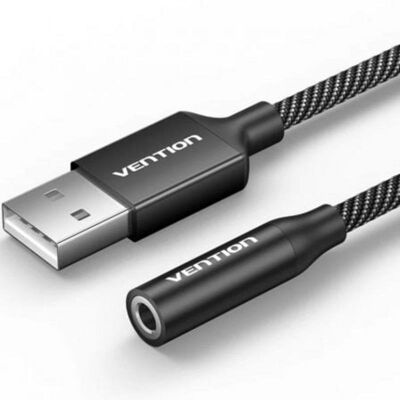 Externe Soundkarte Vention CVEBC USB-A auf 3.5mm Klinke 1m Grau Externe Soundkarte Vention CVEBC USB-A auf 3.5mm Klinke 1m Grau