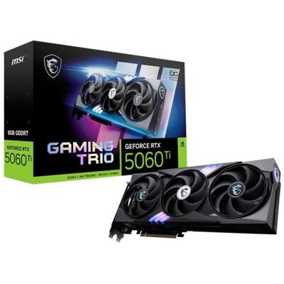 MSI GeForce RTX 5060 Ti GAMING TRIO OC Grafikkarte 8GB GDDR7 DLSS4 Reflex 2 RTX KI Raytracing Triple-Fan-Kühlung MSI GeForce RTX 5060 Ti GAMING TRIO OC Grafikkarte 8GB GDDR7 DLSS4 Reflex 2 RTX KI Raytracing Triple-Fan-Kühlung