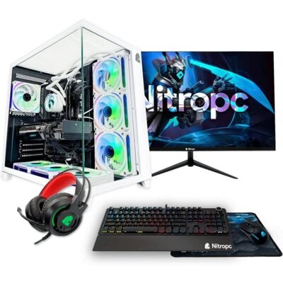 PC Sobremesa Nitropc Pack Gold Plus V2 AMD Ryzen 7 5800X 32GB 2TB M.2 RTX 5060 Monitor 24" Windows 11 Weiss PC Sobremesa Nitropc Pack Gold Plus V2 AMD Ryzen 7 5800X 32GB 2TB M.2 RTX 5060 Monitor 24" Windows 11 Weiss